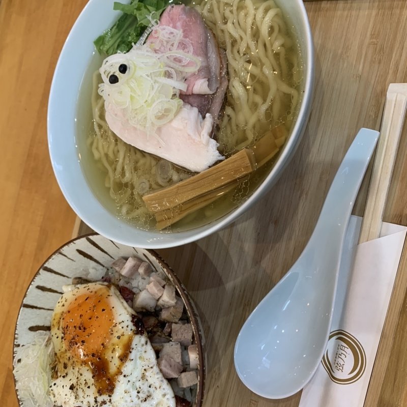 塩そば(自家製麺と定食 弦乃月)