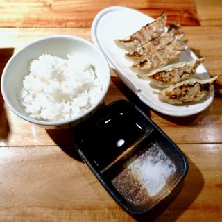 鶏の焼き餃子5個＆小ご飯(麺や 一帆)