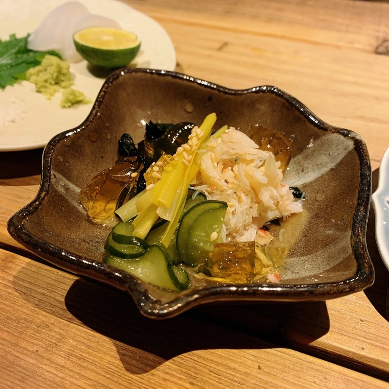 毛蟹と黄にらの酢の物(創和堂-sowado-)