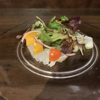 ヒラメとオレンジのカルパッチョ(農家の野菜×創作料理 101 （ワンオーワン）)