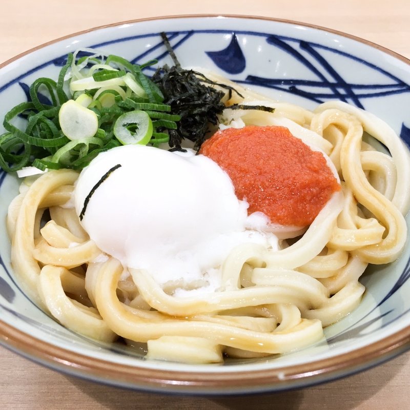 明太釜玉うどん(丸亀製麺あまがさきキューズモール)