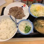 豚肩ロースの豚焼肉定食 W定食(松屋 西新宿8丁目店 （マツヤ）)