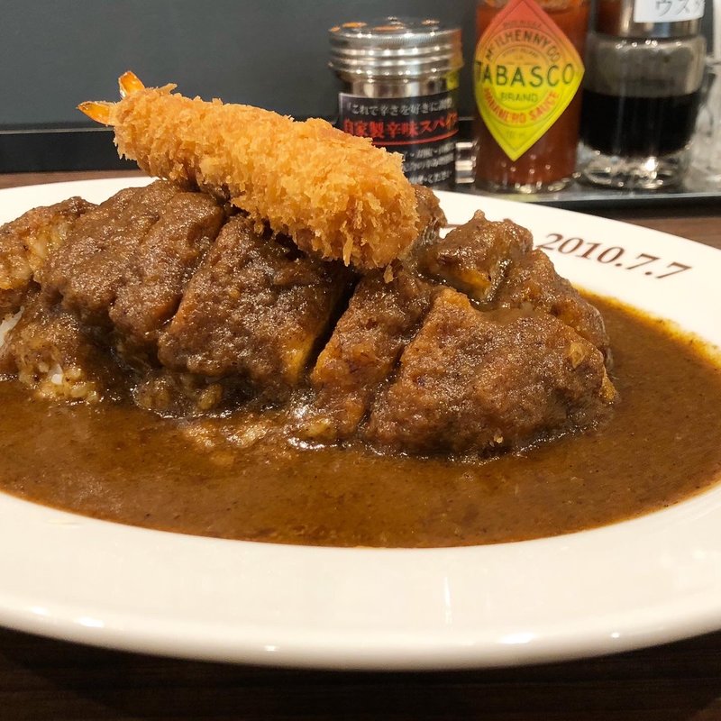 カツカレー（海老フライトッピング）(津の田カリー エミル高槻店)