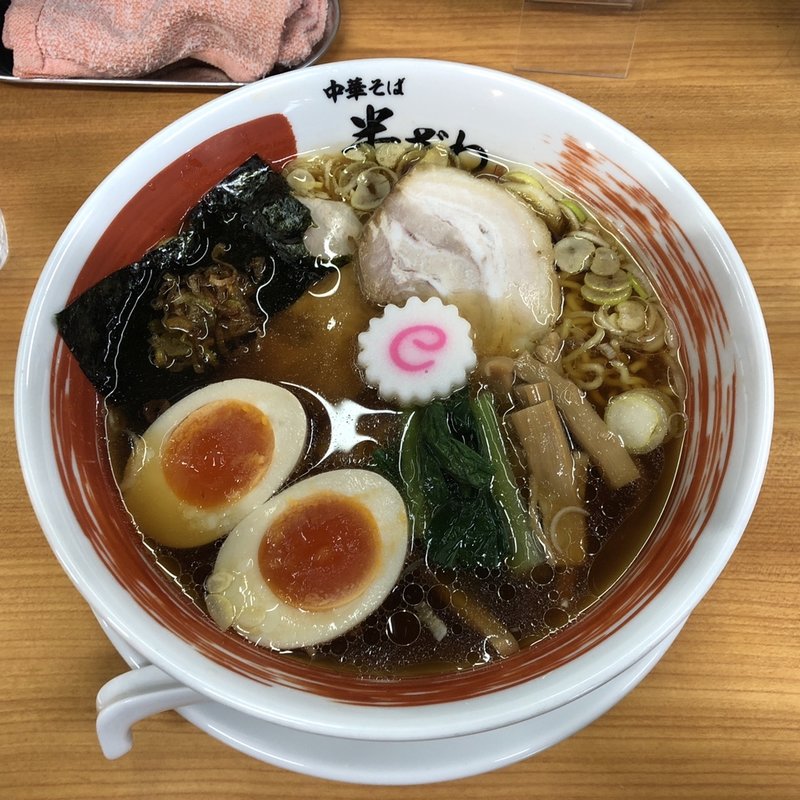 煮玉子中華そば(中華そば 半ざわ)