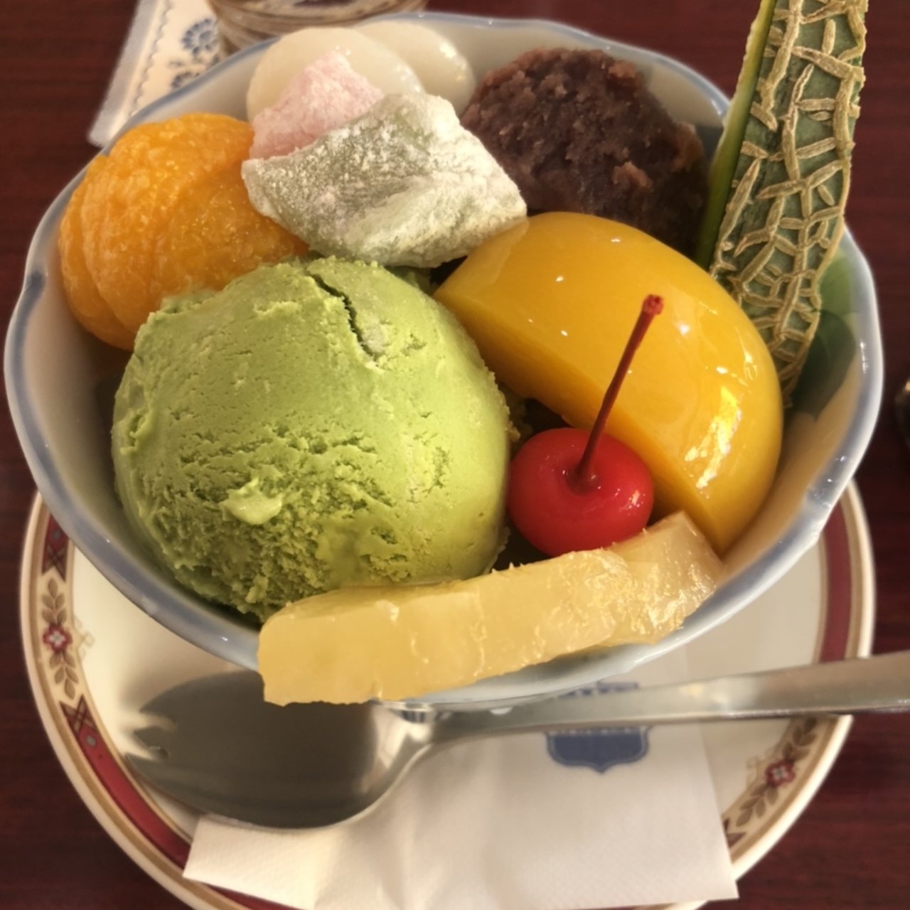 白玉抹茶クリームあんみつ(タカセ洋菓子本店)の口コミ一覧