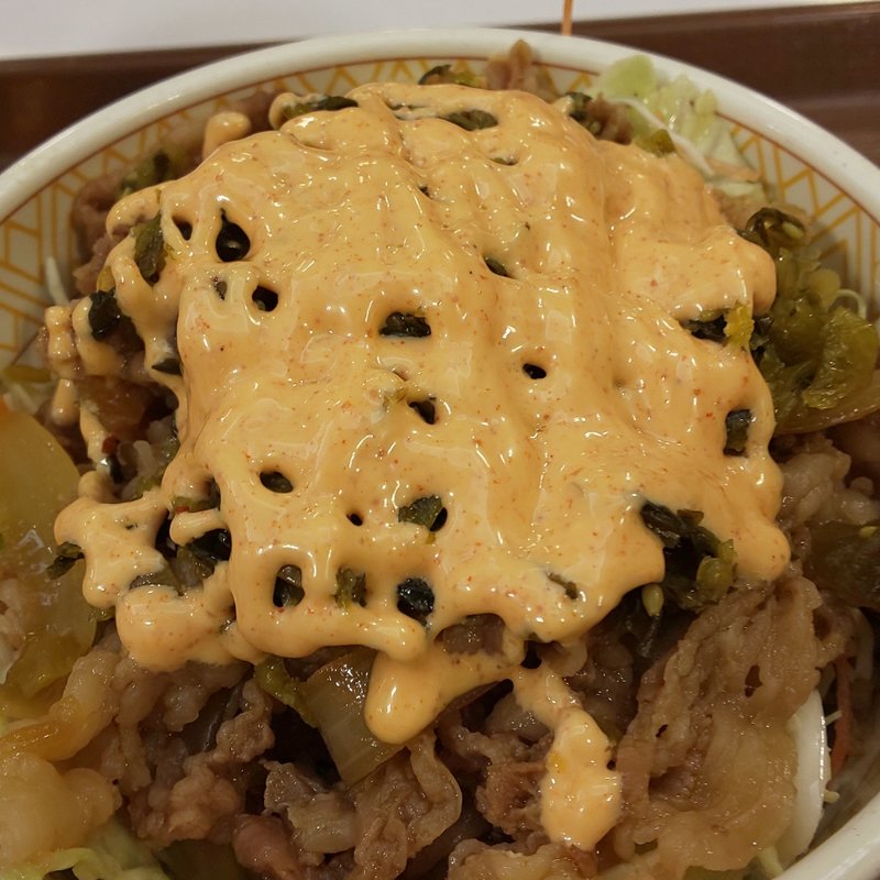 牛丼ライト高菜明太マヨ(すき家 稲沢小池店 )