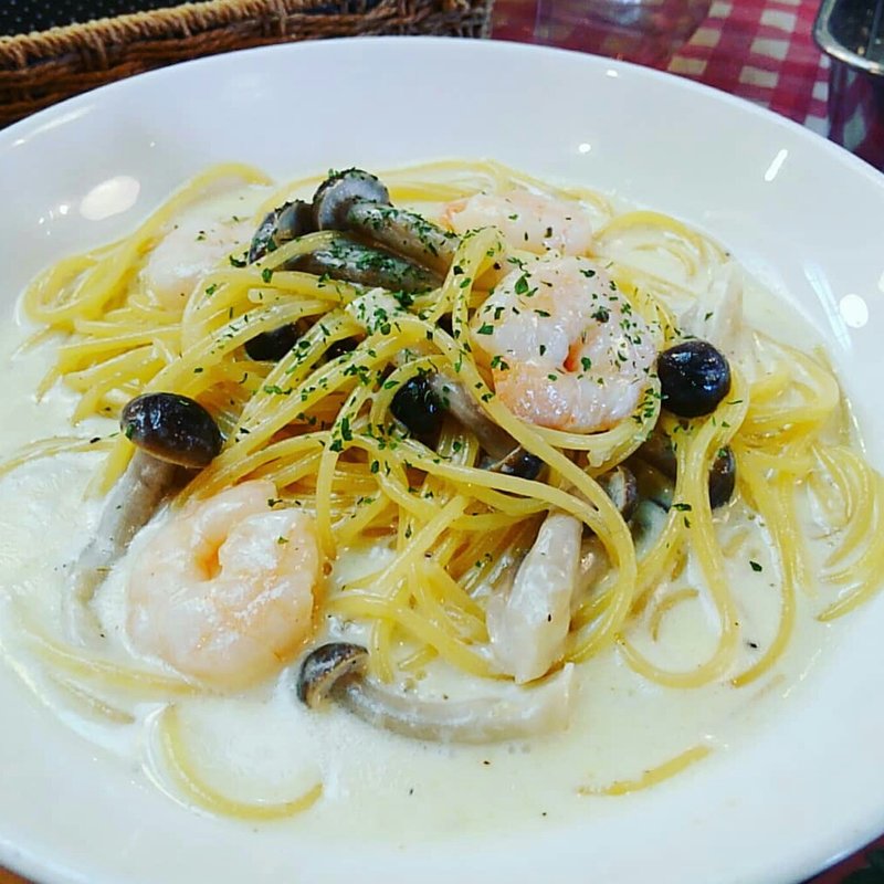小海老としめじのクリームソースパスタ(カフェ　ベリー （カフェベリー）)