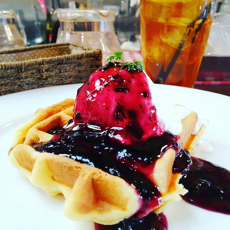 ブルーベリーのワッフル(カフェ　ベリー （カフェベリー）)