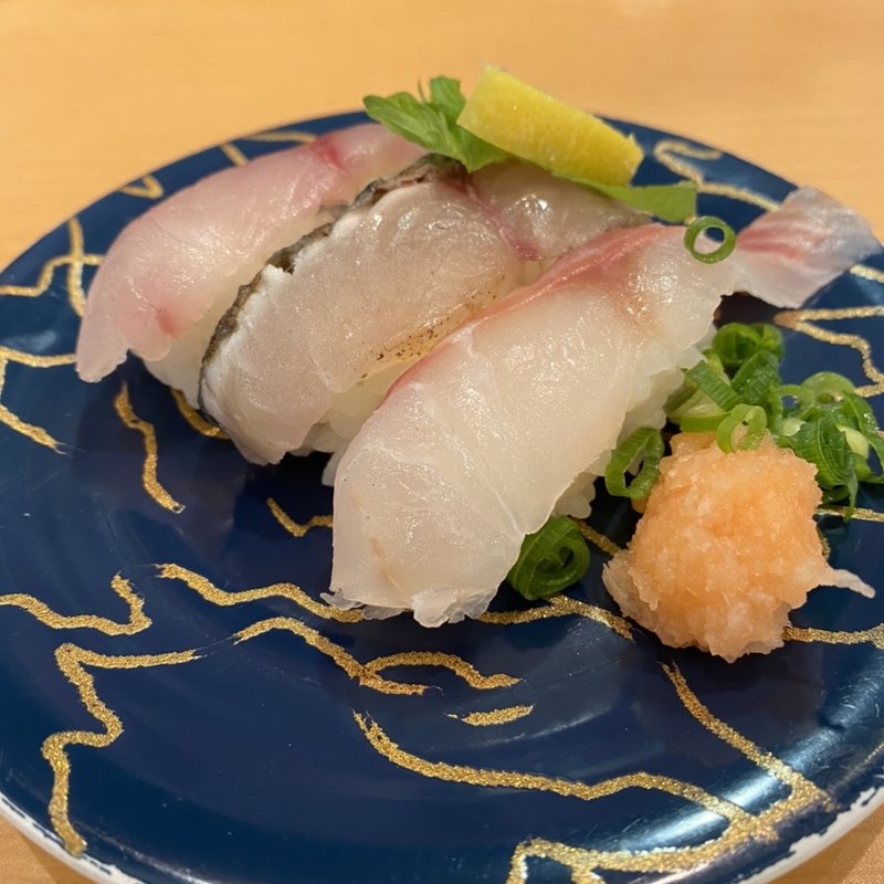 天然魚三種(大起水産 回転寿司 兵庫川西店)