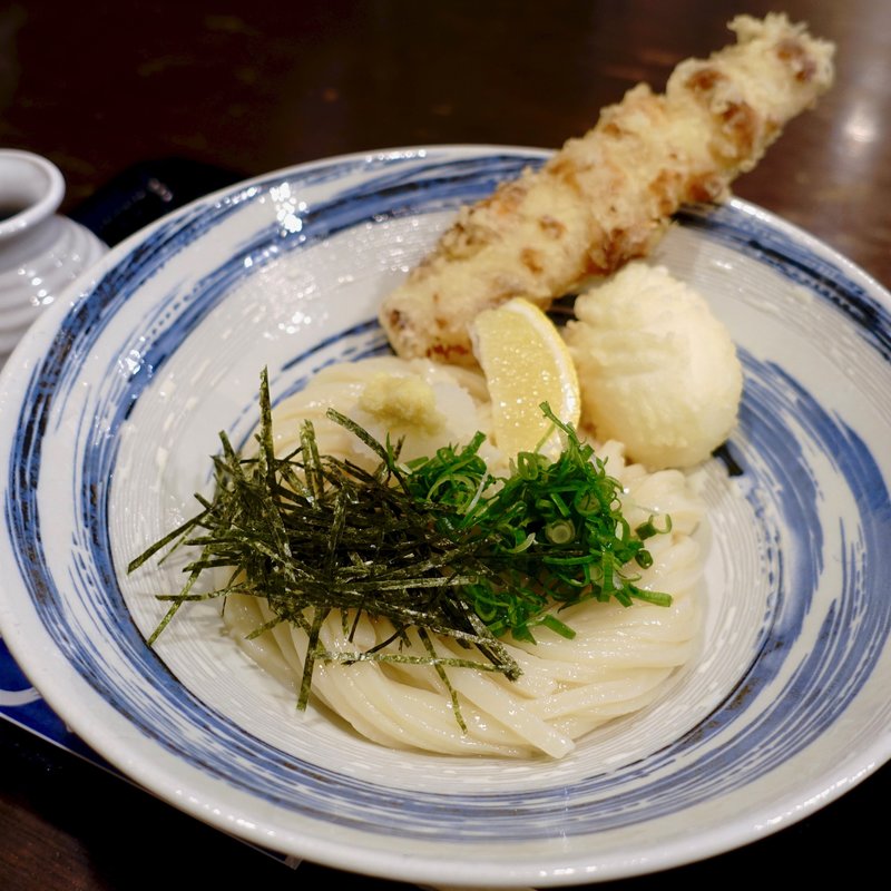 ちく玉天ぶっかけ(釜揚饂飩詫間)