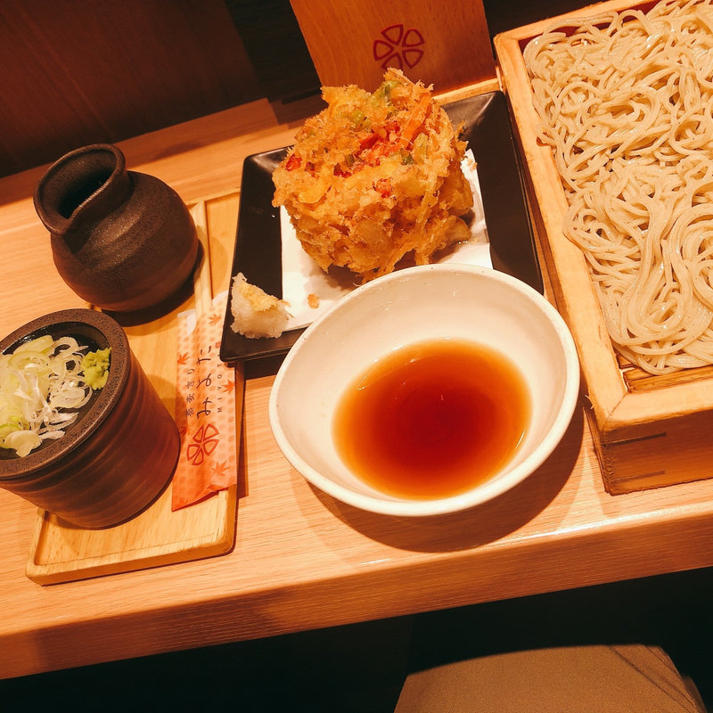 二枚せいろかき揚げトッピング(蕎麦きり みよた)