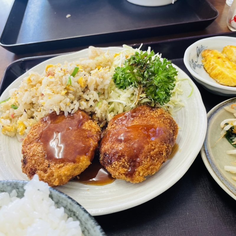 メンチカツ定食(一福食堂)