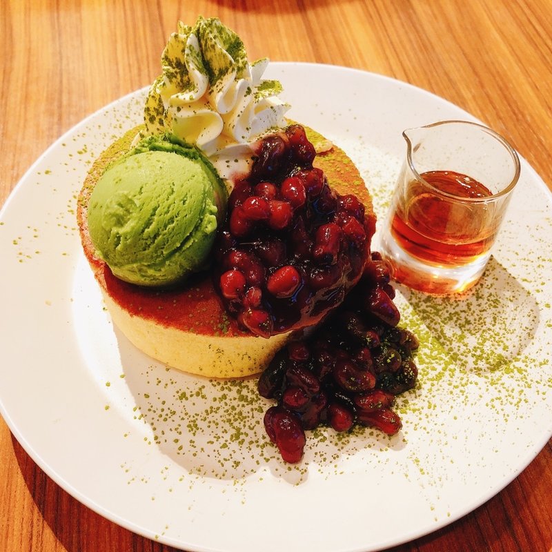 抹茶あずきのスフレ(伊右衛門カフェラゾーナ川崎店)