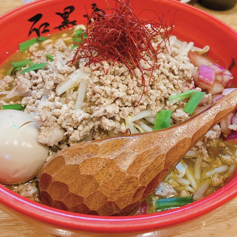 カレーみそラーメン（トッピング:ニンニク、辛みダレ）(濃厚蟹みそラーメン 石黒商店 渋谷店)
