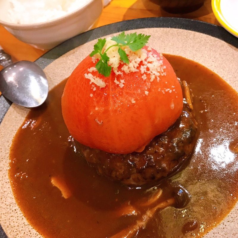 トマトのせハンバーグ(山本のハンバーグ 六本松店)