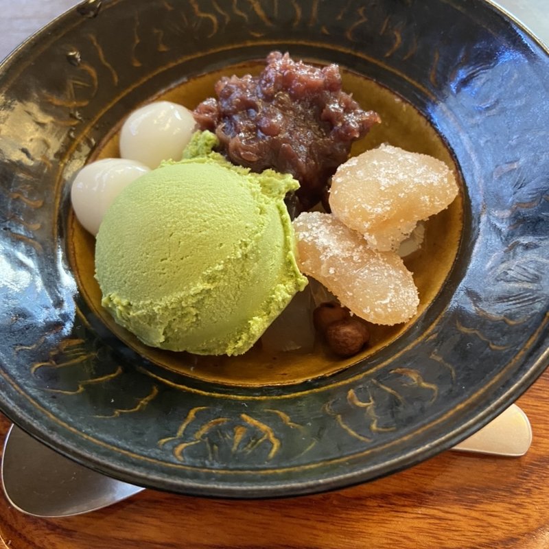 クリームあんみつ(土合やぶ)