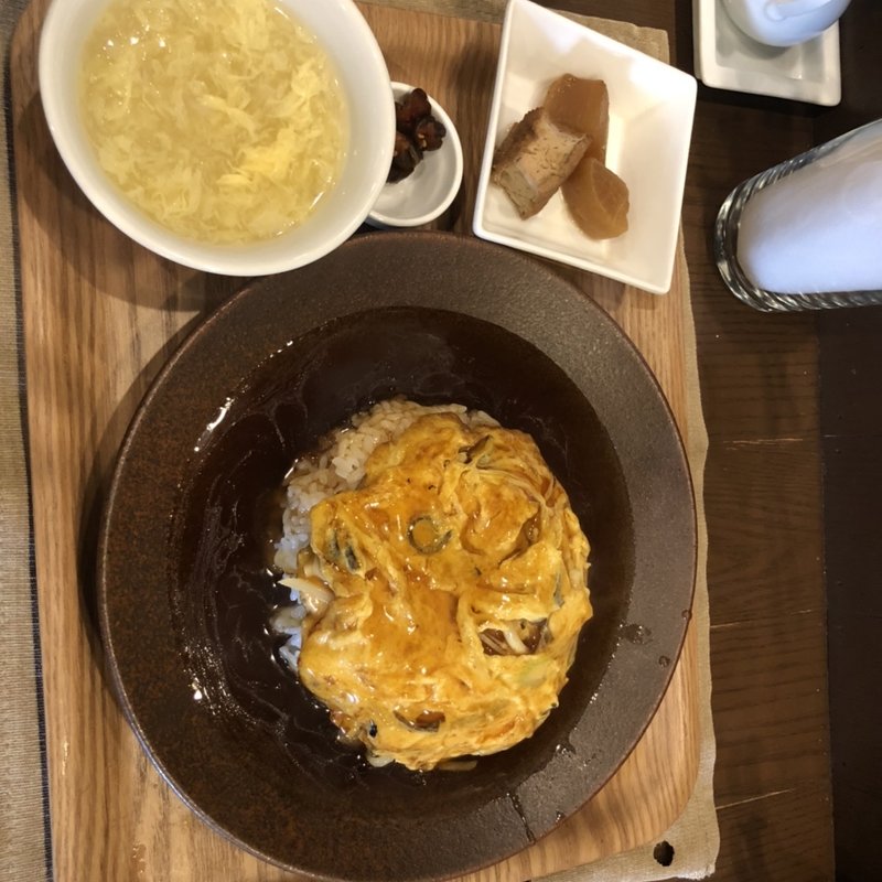 天津飯定食(杏仁荘 )