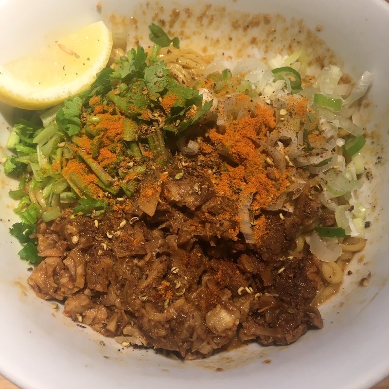 汁なし坦々麺(麺屋みちしるべ)