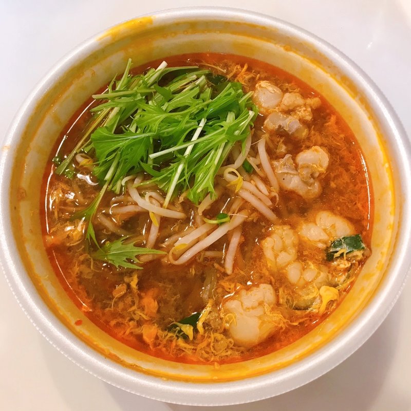 健美辛麺　国産もつトッピング(トマトラーメンと辛めん 三味 天神大名店)