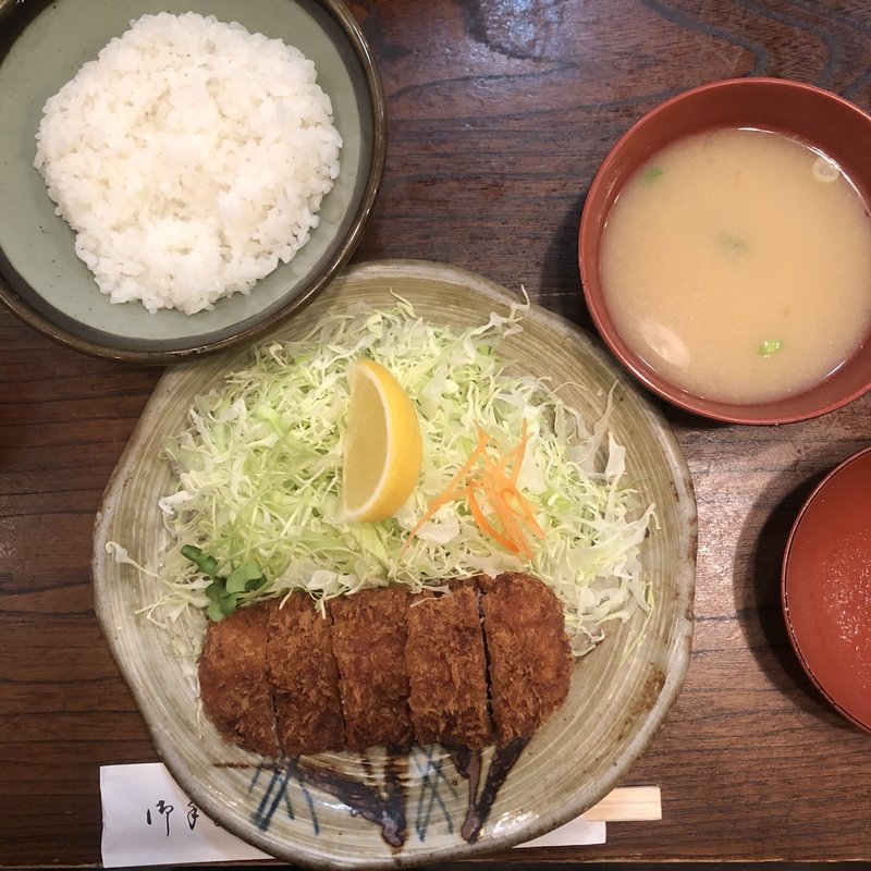 中ヒレカツ定食(川善精肉店)