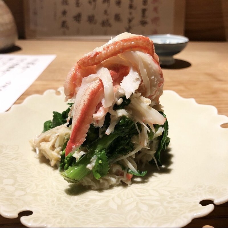 かにと菜の花(魚とお酒 ごとし )