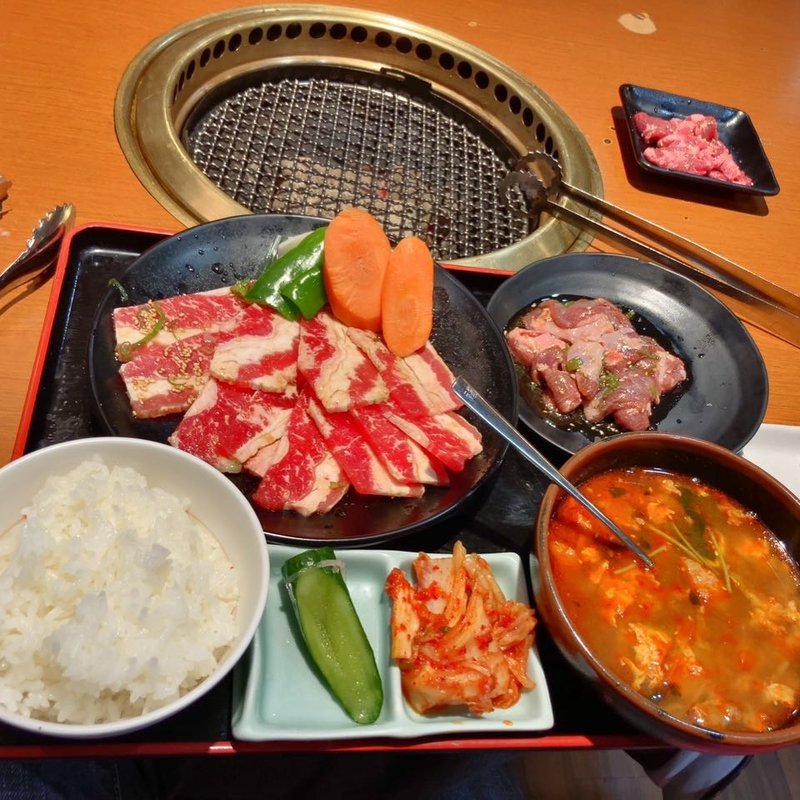 満腹カルビ定食(安楽亭 多摩永山店)