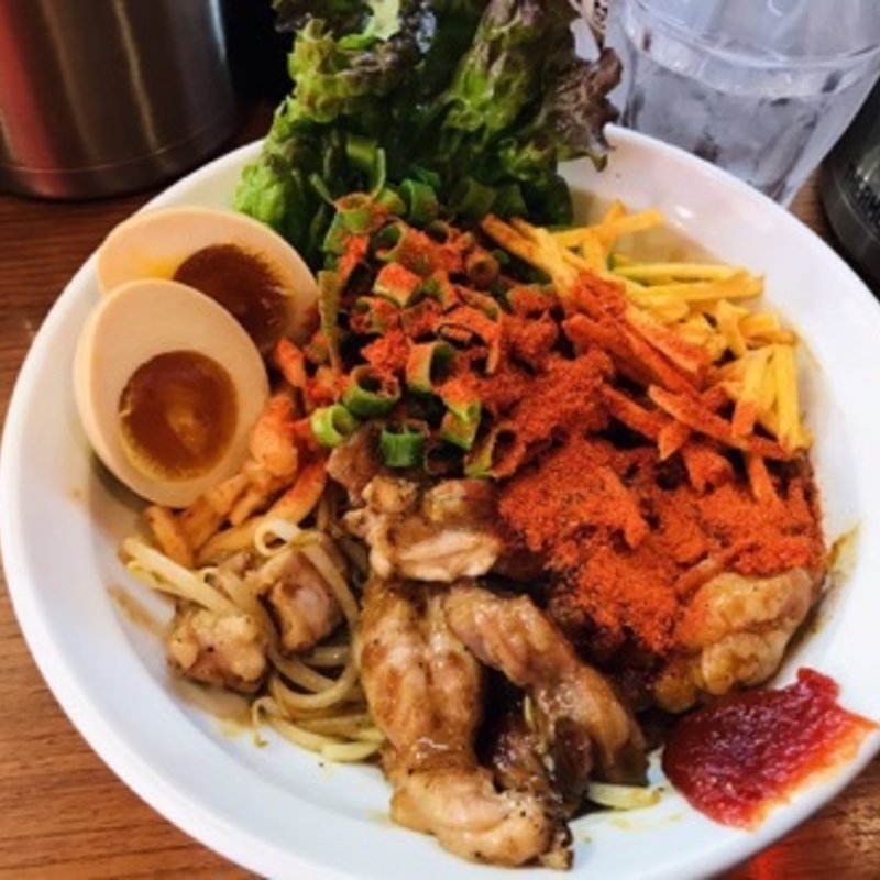 旨辛ホルモンまぜそば(麺と肉　だいつる　ひるドラ鶴橋)