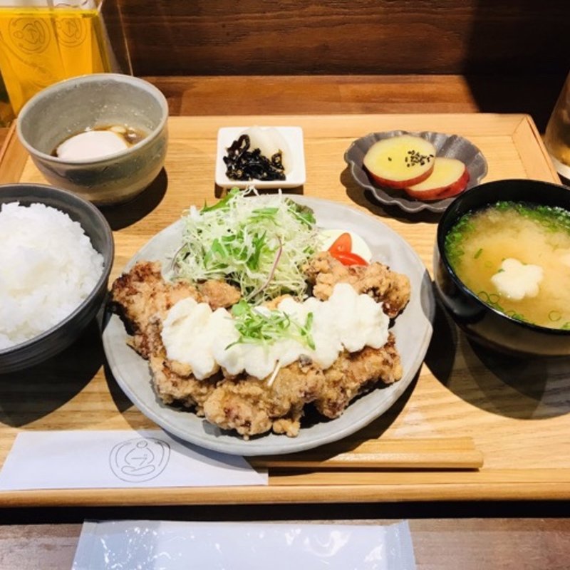 唐揚げらっきょタルタル定食(ブッダイーツ)