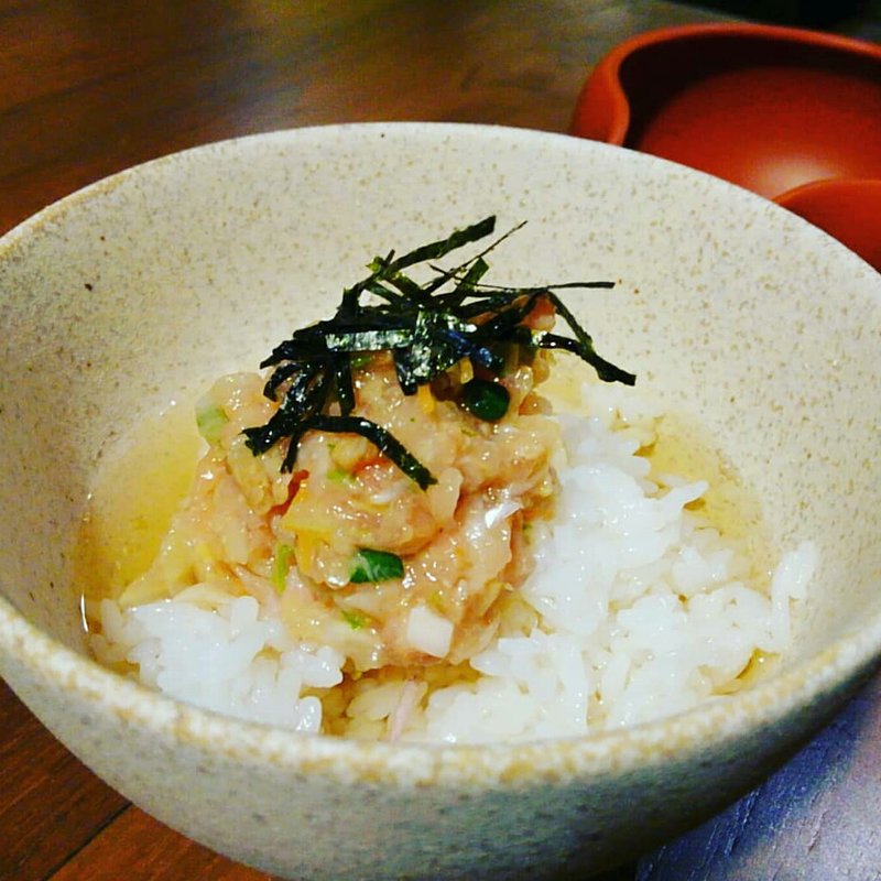 極コース 〆 大摩桜のなめろう茶漬け(さつま極鶏専門店 だいまおう)