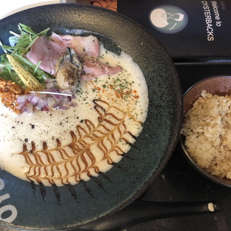 白牡蠣カプチーノ一口ご飯セット(カプチーノラーメン専門店OYSTERBACKS)