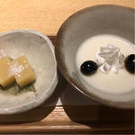 柚子羊羹と甘酒プリン(日本料理　「十二颯」 ヒルトン東京 )