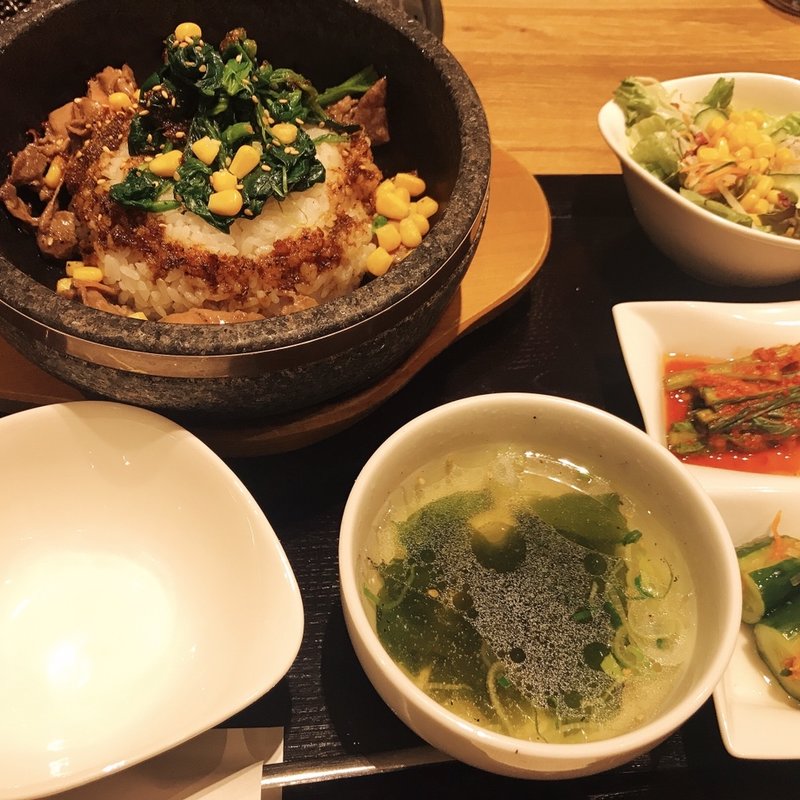 和牛カルビ　ビビンバセット(焼肉 平城苑 流山店)