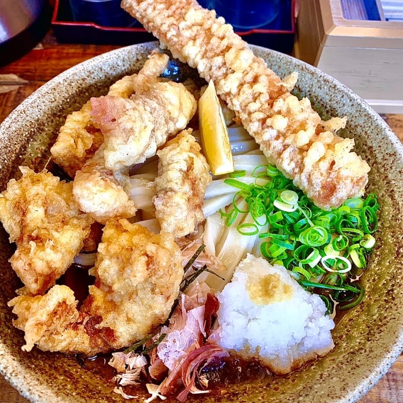 三種天ぶっかけ（とり天・げそ天・ちく天）(ゆうすけ)