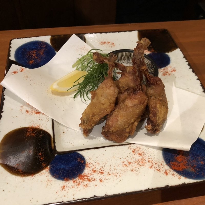 うずらもも肉唐揚げ(食堂 やすきち)