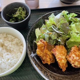 鶏千 から揚げ定食(はなまるうどん 茨木宮島店)
