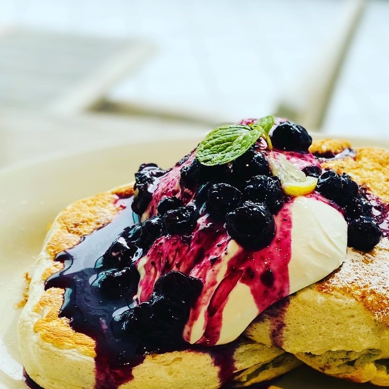 ブルーベリーパンケーキ(アースカフェ)
