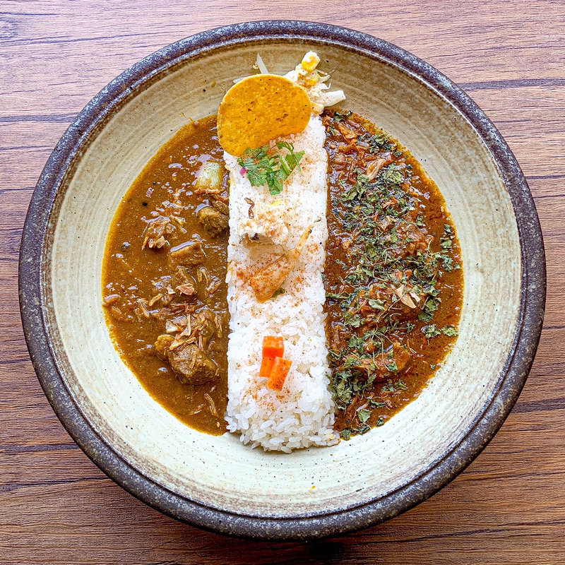 2種あいがけカレー(ハーティーズ)