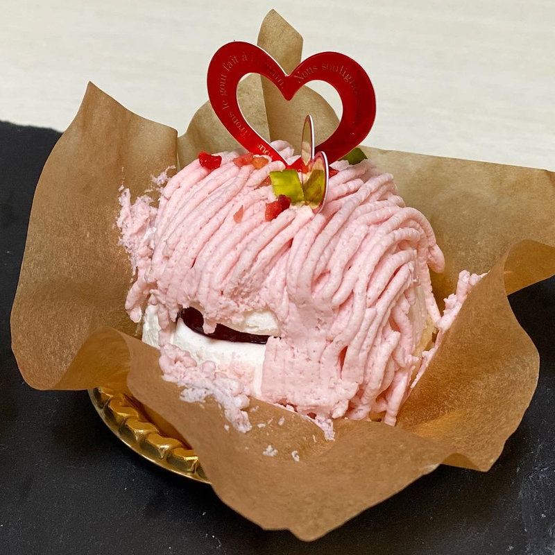 濃厚！いちごのモンブラン(Patisserie Grand chariot 新山口店（パティスリーグランシャリオ）)