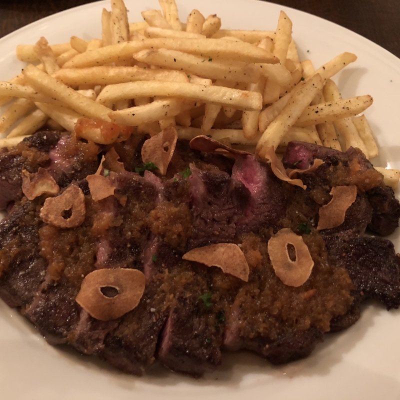 アンガス牛ミスジ肉のステーキ　ガーリックソース300g(BOUCHON （ブウション）)