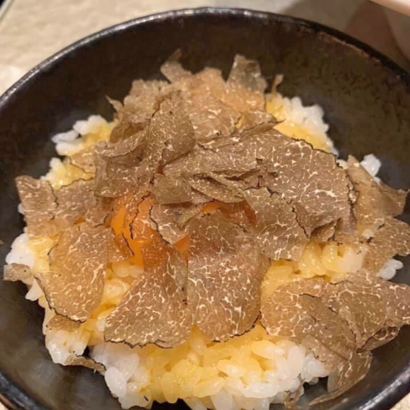 特製つけ麺 + トリュフ卵かけご飯(銀座 魄瑛)