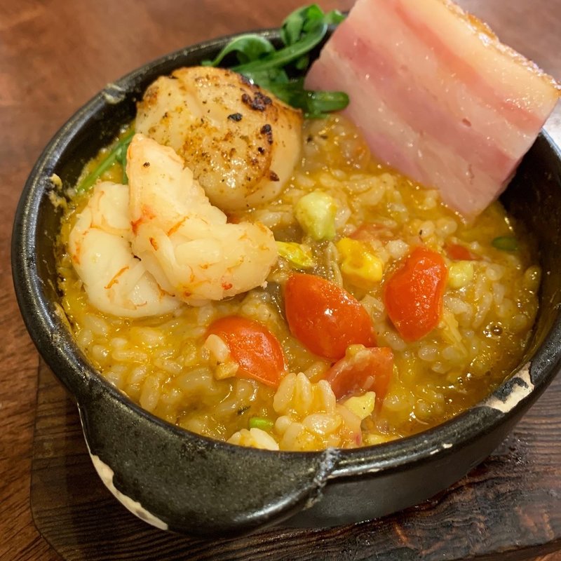 トマトサルサリゾット(海老丸らーめん)