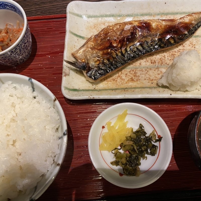 トロサバ塩焼定食(御苑 炉庵)