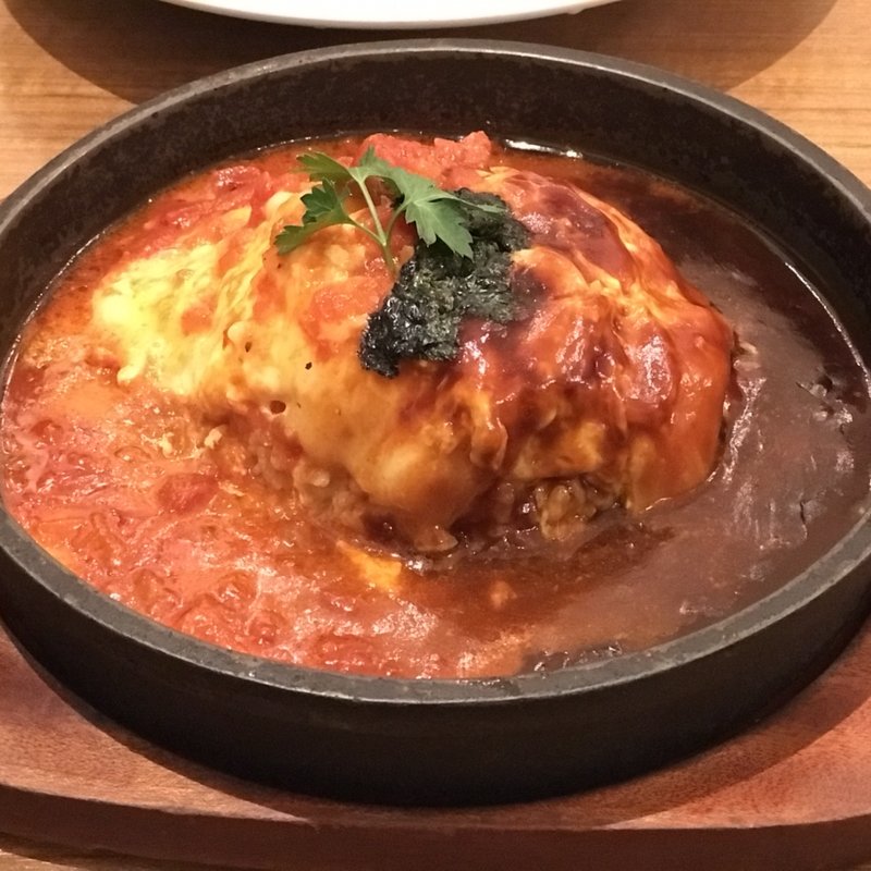 鉄板餅チーズオムライス(ミートシノワ)
