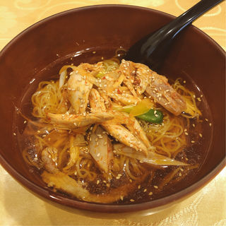 鶏ネギラーメン+半チャーハン(中国料理 桃源郷 浅草橋店)