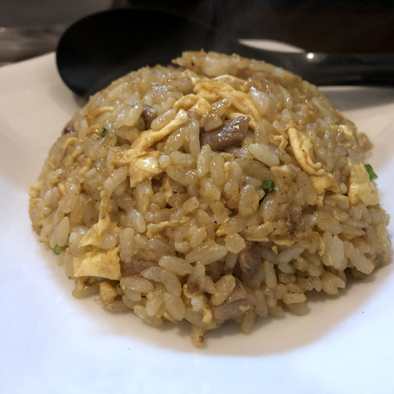 半焼飯(魚と豚と黒三兵)