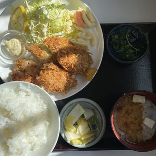 白身魚ミックスフライ定食(三喜食堂 )