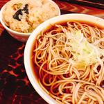 もりそば＋日替わり(巴屋)