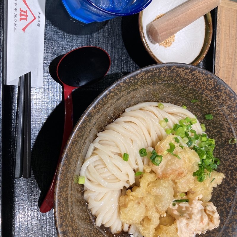 とり天ぶっかけうどん(山下本気うどん)