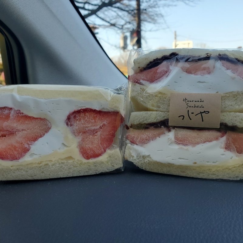 チョコとイチゴのサンド、イチゴのサンド(つじや （手作りサンドイッチの店　つじや）)
