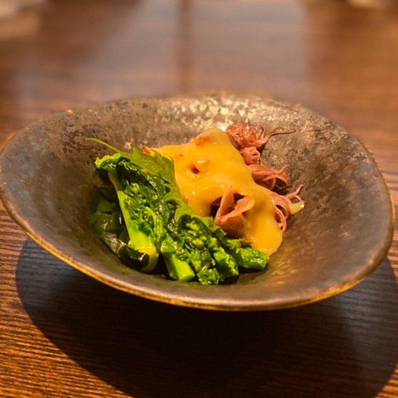 ホタルイカ酢味噌和え(さかなや 市場食堂)